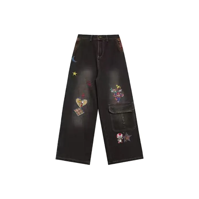 EOEI Jeans Women's Black Gray Color-0