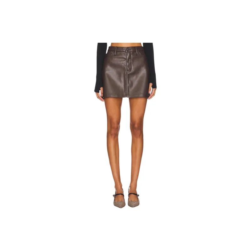 GOOD AMERICAN Casual Short Skirts Women's Brown-0