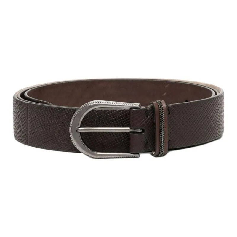 Brunello Cucinelli Genuine Leather Belts Women's Brown -0