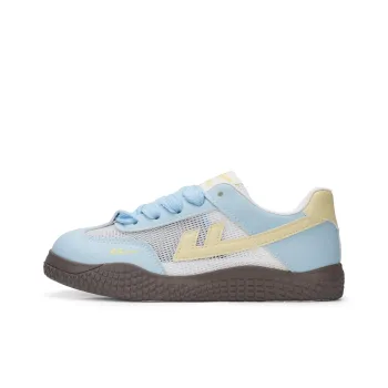 Warrior Abrasion Resistant Low Top Casual Shoes Women's Light Blue Beige Yellow