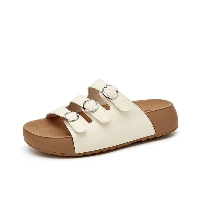 DAPHNE Rubber Sole Quiet Slide Slippers Women's-4