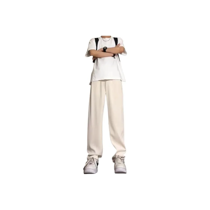 CENPIN Casual Pants Unisex Flare Night Black-12