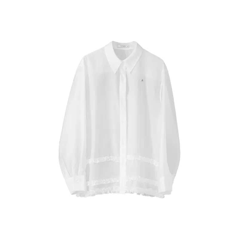 Fstudio Summer Korean Style Gauzy And Elegant Long Sleeved Shirt Women's-1