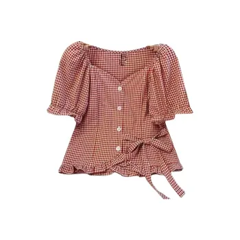 ABCMININ Shirts Women's Red