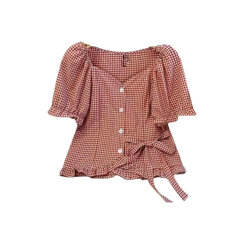 ABCMININ Shirts Women's Red-0