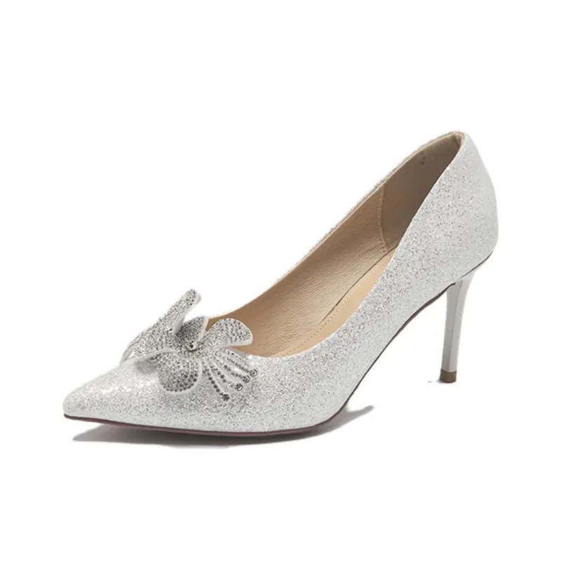 AGSDON High Heels Women's Pearl White-1