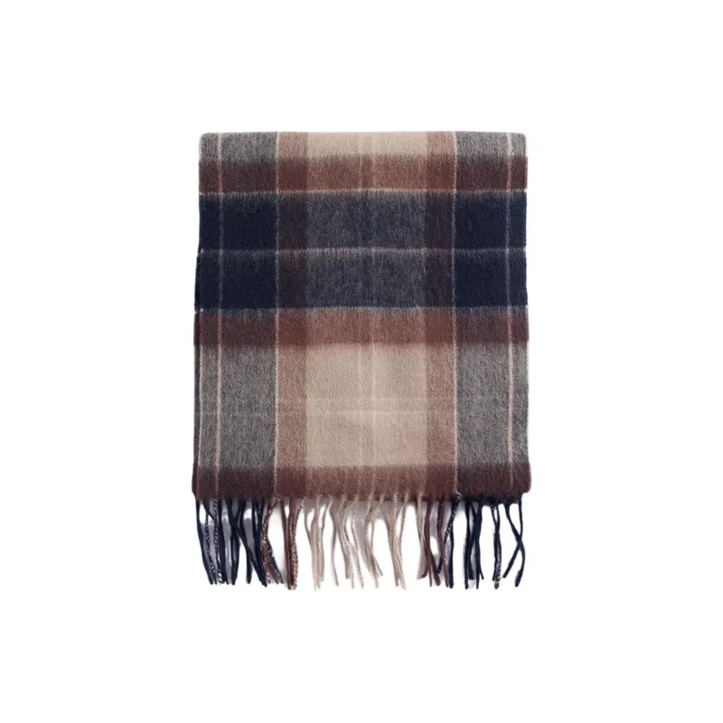 BARBOUR Wool Knit Scarves Women's Gray-1