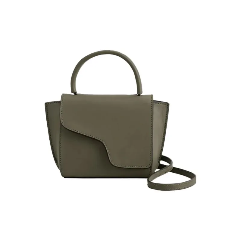 ATP Atelier Calfskin Shoulder Bag, Crossbody Bag, Handbag Mini Women's Green-0