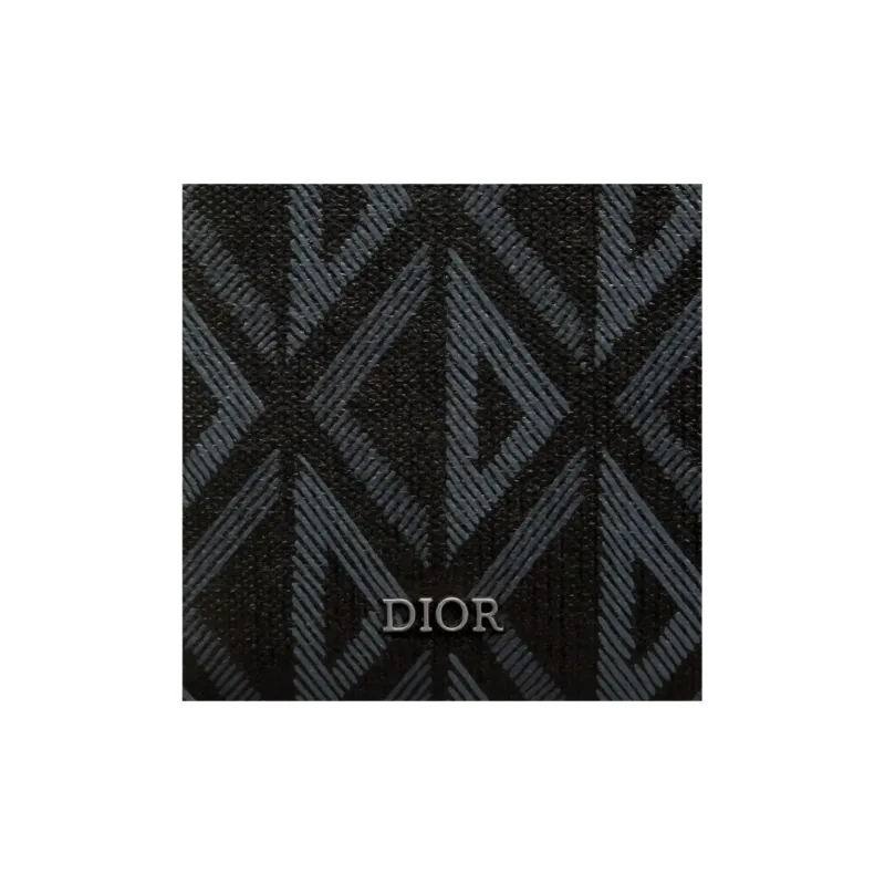 DIOR Bifold Design Card Holder Men's Black-4