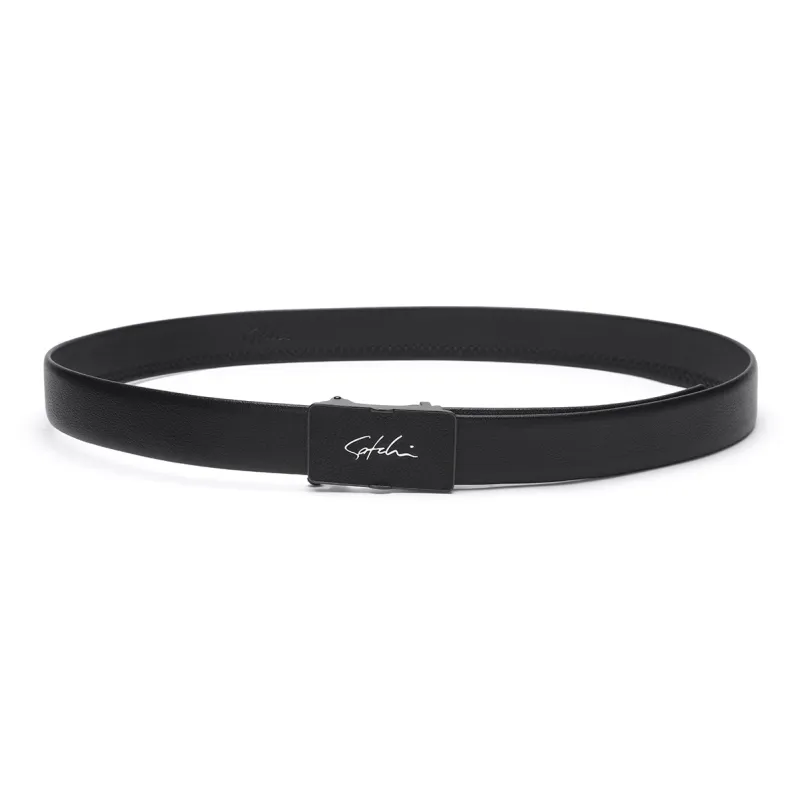 Satchi Cow Leather Belt Men's Black 3.4cm-3