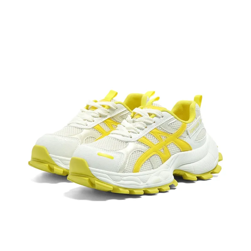FOREVER 21 Abrasion Resistant Slip Resistant Low Top Chunky Sneakers Women's Yellow-2