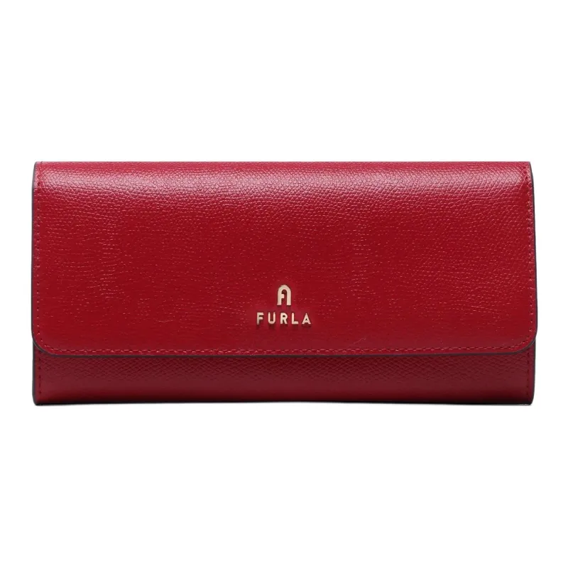 Furla Genuine Leather Wallet Tubas Women's Red-0