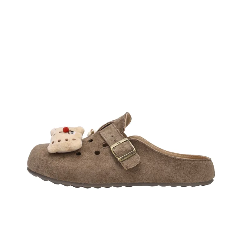 XMISTUO Rubber Sole Quiet Abrasion Resistant Slip Resistant Closed Toe Slippers Women's-0