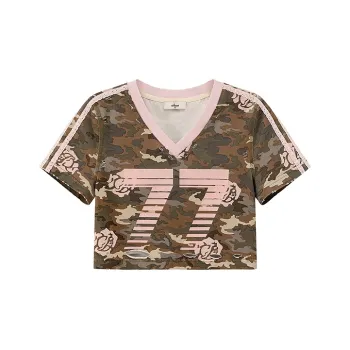 CHUU T Shirts Women's Green Camouflage