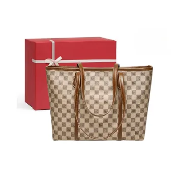 CNNCOO PVC Tote Bag, Shoulder Bag Regular Women's Khaki