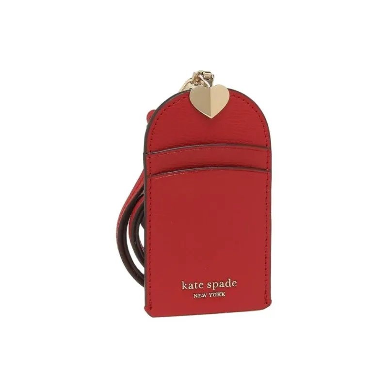 Kate Spade Leather Card Holder Tubas Women's Red-1