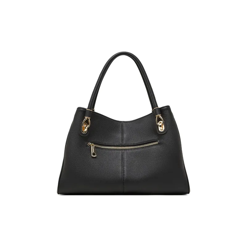 PIERRE CARDIN Cow Leather One Shoulder Handbag Tote Women's Maroon/Black-11