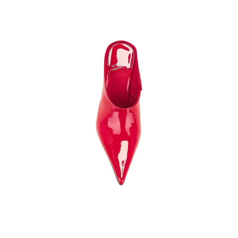 Jeffrey Campbell Abrasion Resistant Closed Toe Slippers Women's Red-4