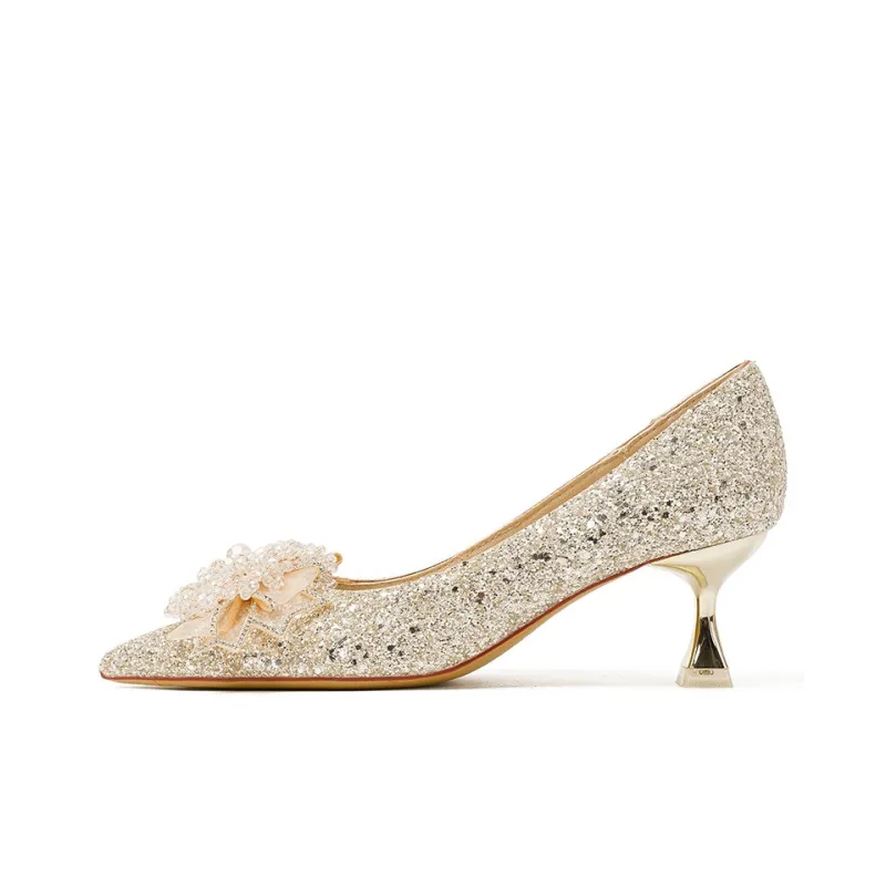 KATHRYN WILSON Slim Heel High Heels 5.5cm Women's Champagne-0