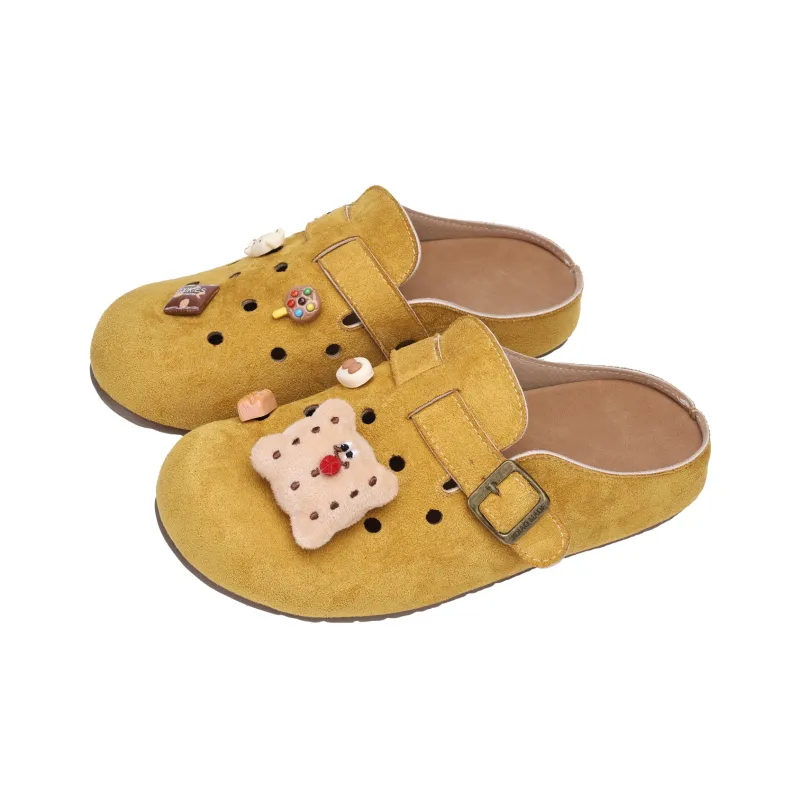 XMISTUO Rubber Sole Quiet Abrasion Resistant Slip Resistant Closed Toe Slippers Women's-7