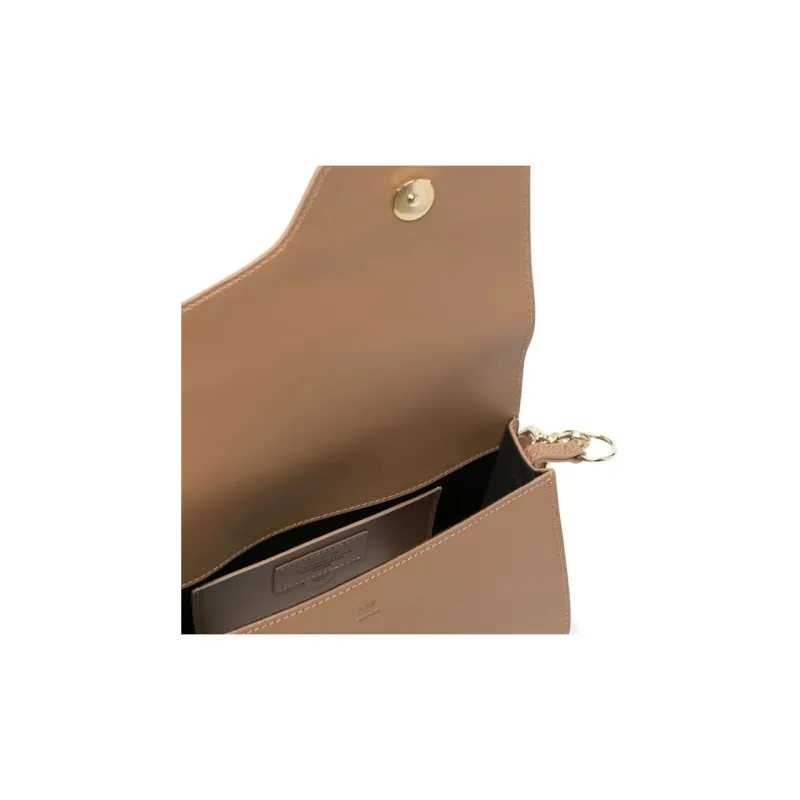 ATP Atelier Calfskin Crossbody Bag, Shoulder Bag Women's Light Brown-3