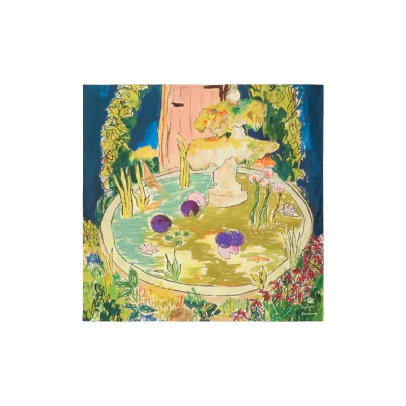 Burberry Mulberry Silk Scarves Unisex Multicolor-0
