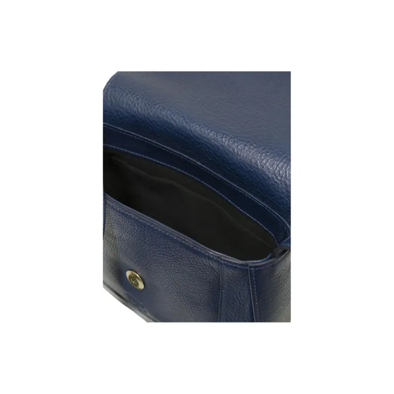 Il Bisonte Cow Leather Crossbody Bag, Shoulder Bag Trumpets Women's Marine Blue-4
