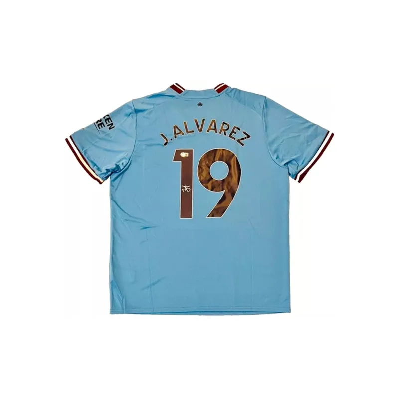 Three For Manchester City Team Jersey Exquisite Mounting, Outer Frame Approx. 65x85cm-1