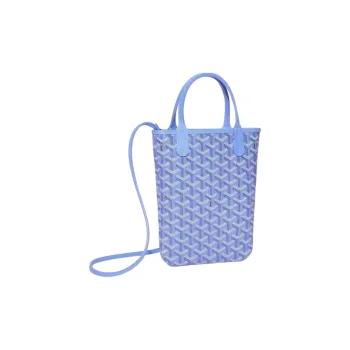 GOYARD Canvas With Calfskin Tote Bag, Shopping Bag, Shoulder Bag, Crossbody Bag, Handbag Trumpets Women's Iris Purple