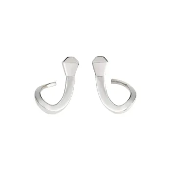 GUCCI 925 Sterling Silver Earrings Unisex Silver