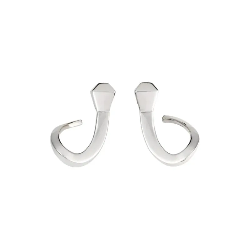 GUCCI 925 Sterling Silver Earrings Unisex Silver-0