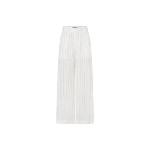 MO&CO Suit Trousers Women's White Black Stripes