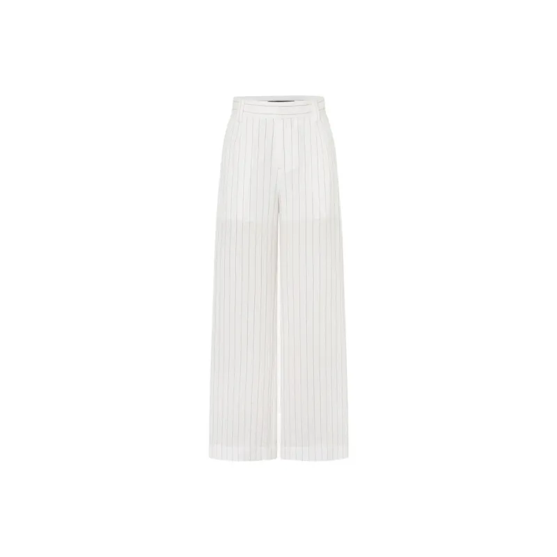 MO&CO Suit Trousers Women's White Black Stripes-0