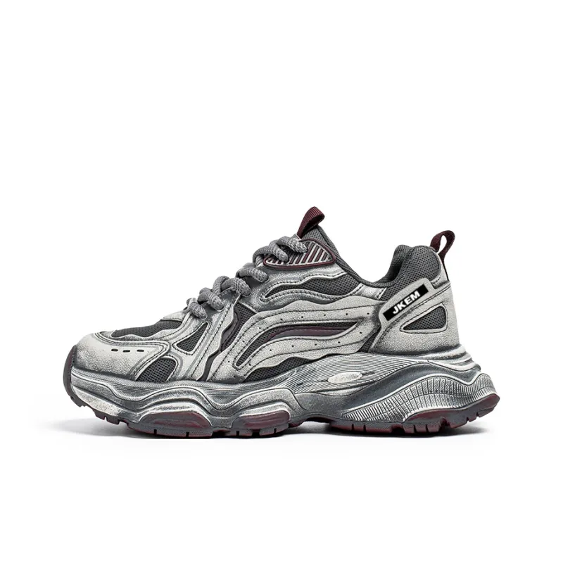 JKEM Shock Absorbers Slip Resistant Breathable Low Top Chunky Sneakers Men's-0