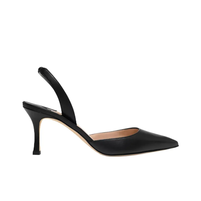 MANOLO BLAHNIK Carolyne Slim Heel High Heels 7cm Women's Black-1