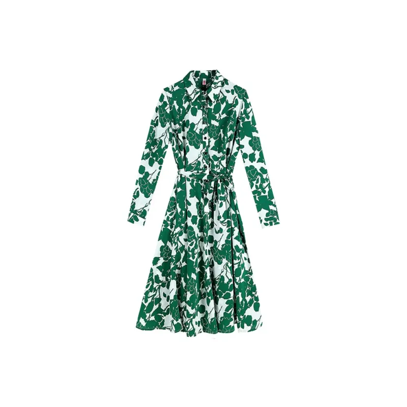 Mu Qingqing Long Sleeved Dress Women's-1