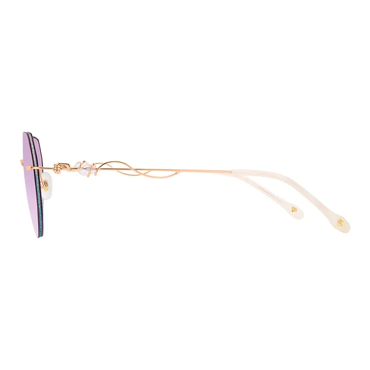 MUYKUY Metal Oval Sunglasses Women's-17
