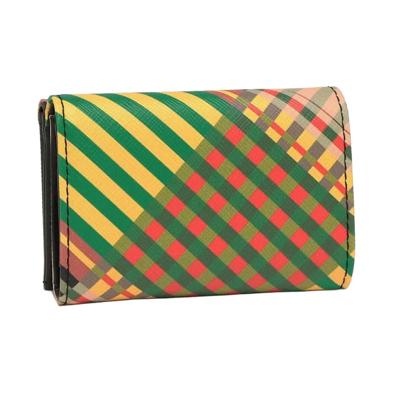 Vivienne Westwood Saffiano PU Wallet Women's Yellow & Green-3