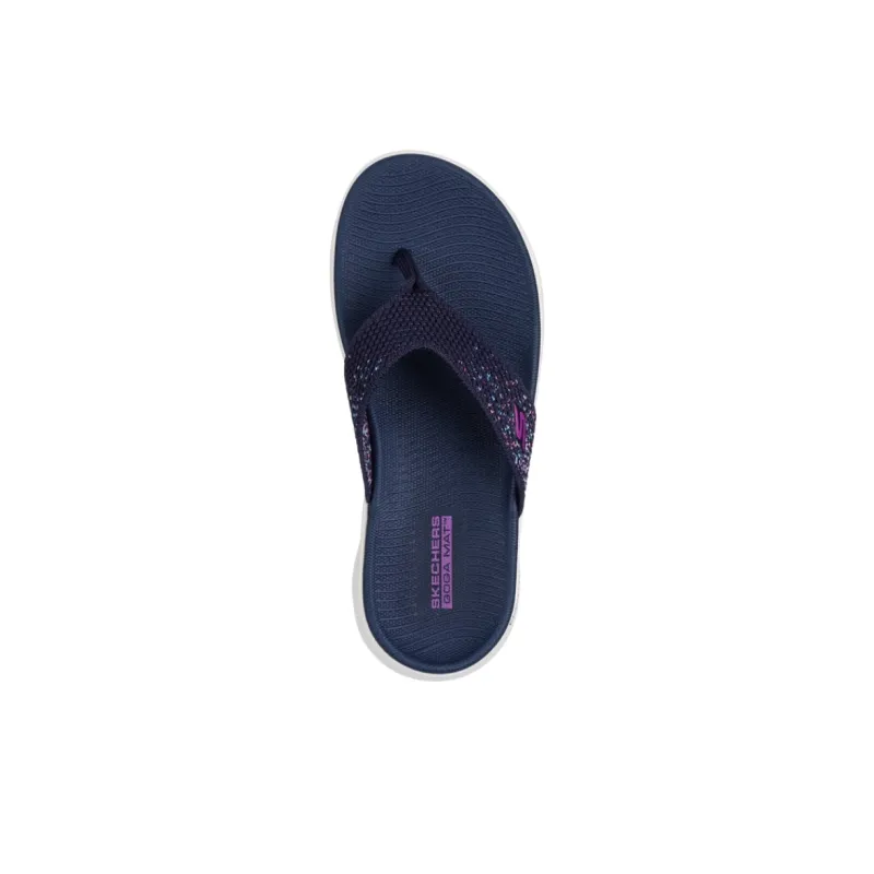 Skechers Go Walk Fle Flip Flops Women's Marine Blue-3