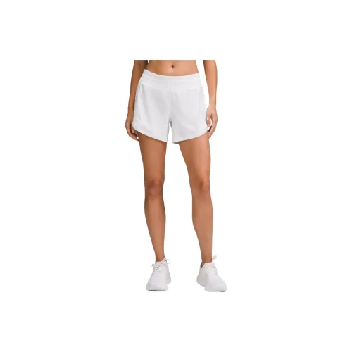 Lululemon Track That Mid Rise Lined Short Sports spring shorts 5' Women's White White