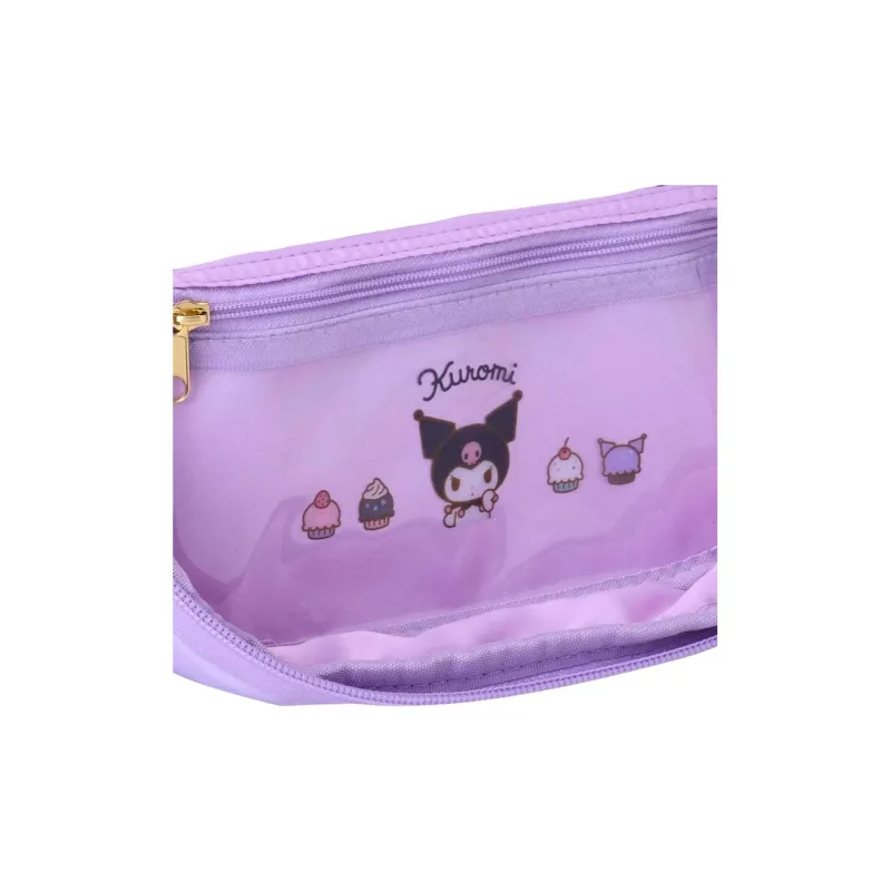 Sanrio Kuromi PU Travel Storage Bag Women's Purple-2