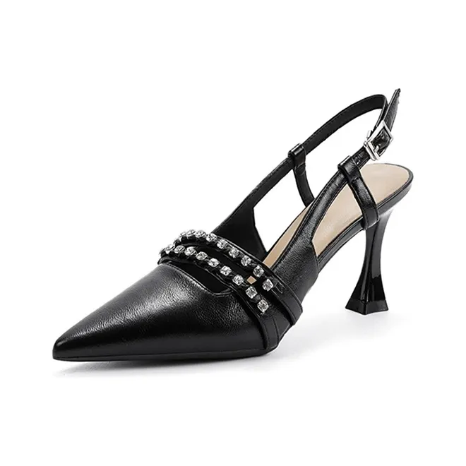 BANWEIDIYA High Heels Women's Silver/Black-5