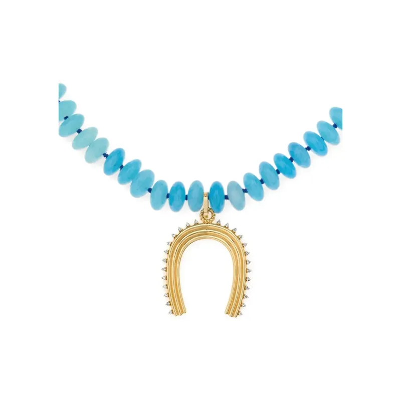 Adina Reyter 14K Yellow Gold Diamond And Jade Necklace-2