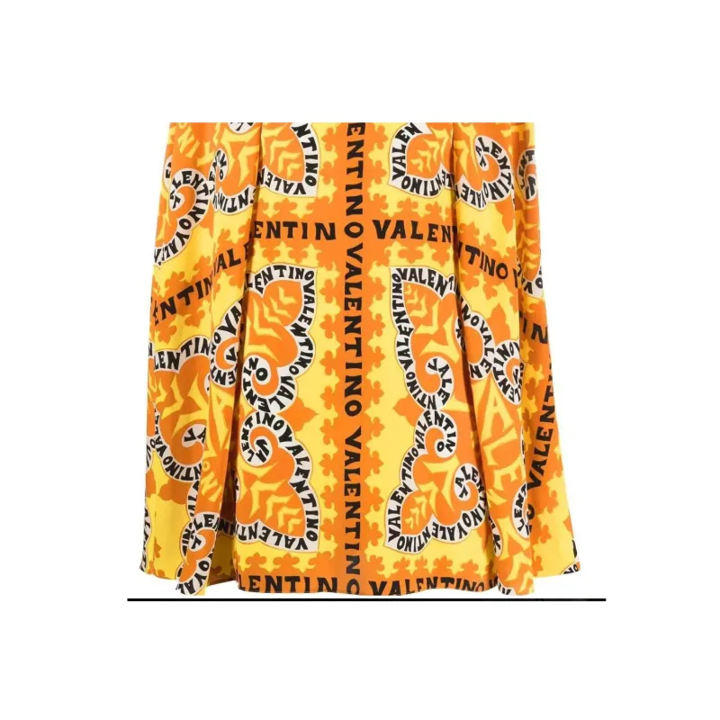 Valentino Long Sleeved Dress Women's Yellow-4