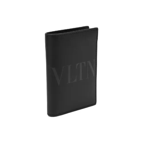 Valentino VLTN Leather Card Holder Unisex Black