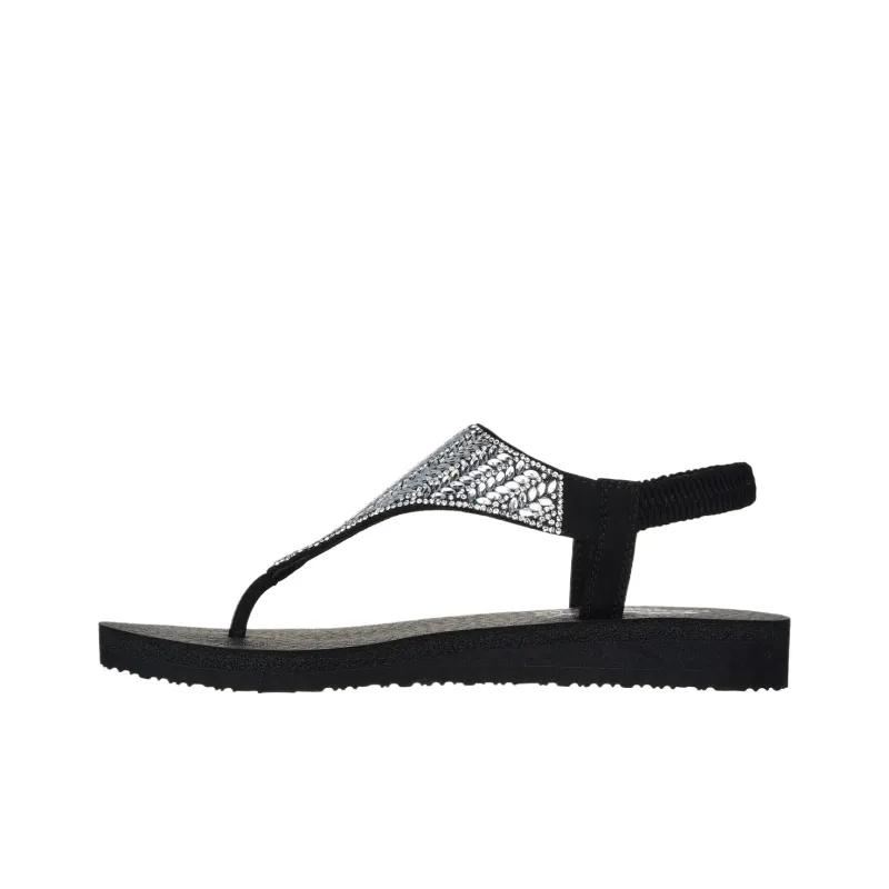 Skechers Meditation One Strap Sandals Women's Black-0