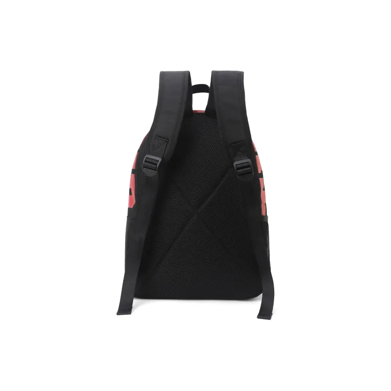 TURN UP Polyester Backpack Trumpets Unisex Black Red Color Block-2