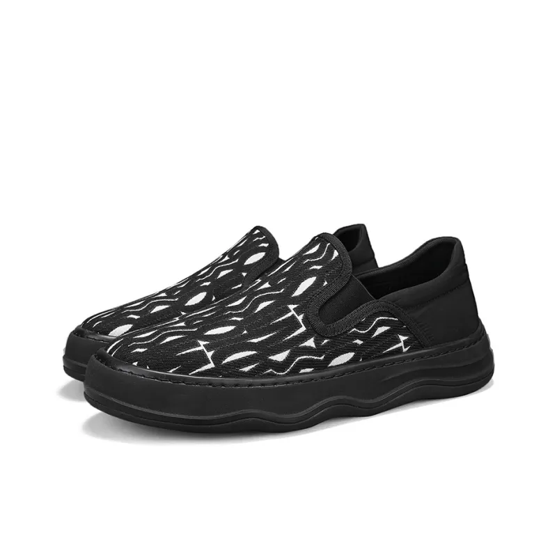 AD Breathable And Lightweight Low Top Casual Shoes Men's Black-2