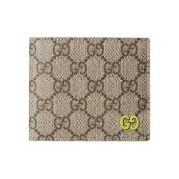GUCCI Supreme Canvas Wallet Unisex Dark Brown