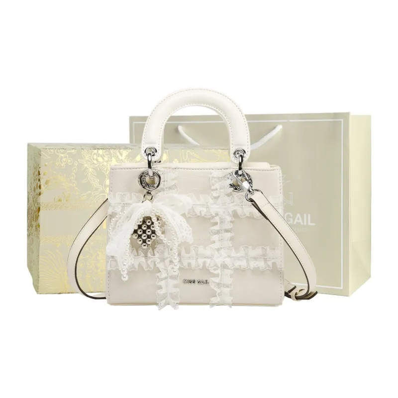 MISS GAIL Synthetic Leather Shoulder Bag, Crossbody Bag, Handbag Regular Women's White-6